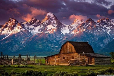 Mountain Log Cabin HD Desktop Wallpapers : High Definition : Mobile