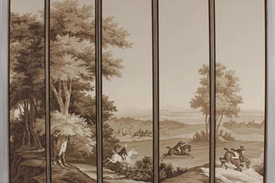 IGavel Auctions: Eleven 'En Grisaille' Hand Colored Wallpapers ...