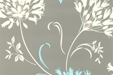 Nerida Light Grey Floral Silhouette Wallpaper, Bolt   Contemporary ...