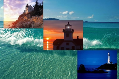 Lighthouses Trio Lighthouses Ocean Water Lighthouse Free Download ...