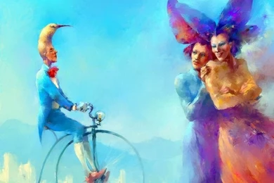 A Comedian   Colourful Digital Watercolor Painting Wallpapers 8 ...