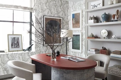 Hermes Wallpapers In A Home OfficeSarah Sarna