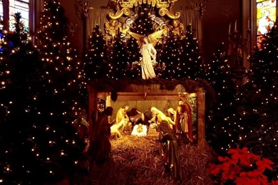 Christian Christmas Desktop Wallpapers Scene Of The Birth Of Christ ...