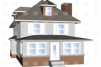 Big House Isolated On White Background, 27480, Architecture ...