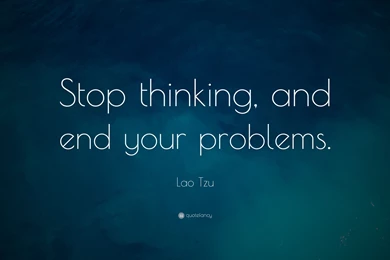 Lao Tzu Quote: “Stop Thinking, And End Your Problems.” (12 ...
