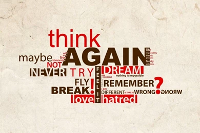 Think, Wordcloud :: Wallpapers