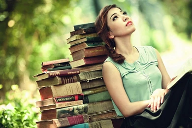 Bookshop, Girl, Thinking, Vintage, Hd, Wallpaper, Asia, Bokeh, Picture