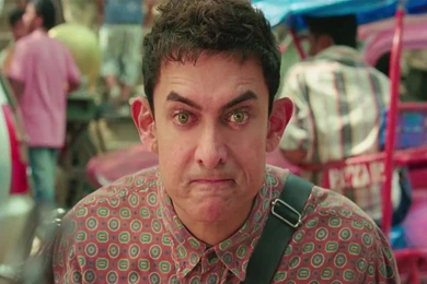 Funny Face Of Aamir Khan In Pk Movie Wallpapers Bollywood New ...