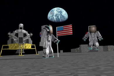 Moon Landing [Wallpaper]   Wallpapers And Art   Mine imator Forums