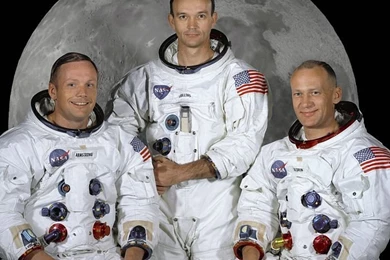 The Apollo 11 Prime Crew   Left To Right: Armstrong, Collins ...