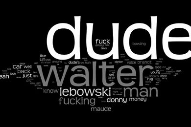 Movies Typography The Dude Big Lebowski Wordcloud