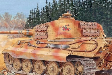 Wallpapers Drawing, Ron Volstad, Heavy Tank, Pzkpfw Vi Ausf. B ...