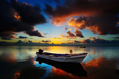 PEACEFUL SUNSET PHOTO WALLPAPER   (