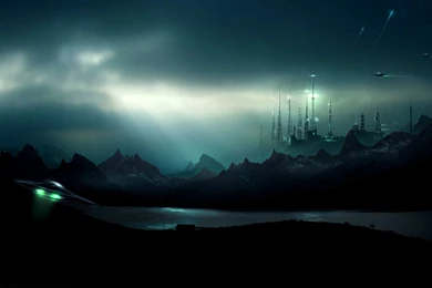 Aliens Attacking The City Wallpapers   Fantasy Wallpapers