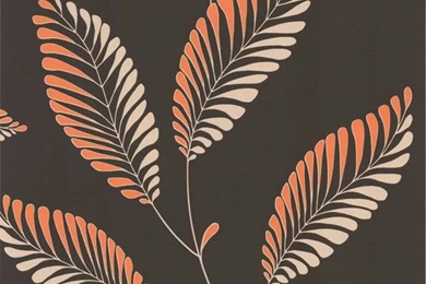 DL30469 Dark Brown Modern Leaf Trail   Aubrey   Decorline Wallpapers