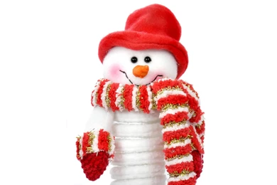A Happy Snowman On A White Backgrounds On Christmas Wallpapers And ...