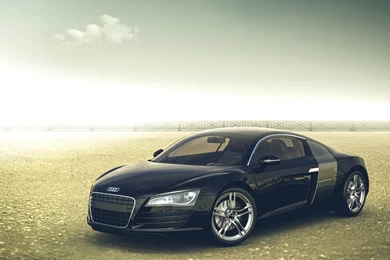 Download Wallpapers 1680x1050 Audi, R8, Black, Side View 1680x1050 ...