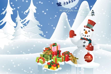 Download Wallpapers 3840x2160 Snowman, Gifts, Reindeer, Sleighs ...