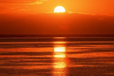 French Seascape Sunset iPad Wallpapers Download