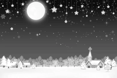 Christmas Black And White Christmas Moon Wallpaper. Black And ...