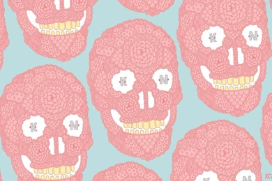 The Paper Pile — Pastel Pink Skulls   Wallpaper/Backgrounds Original...