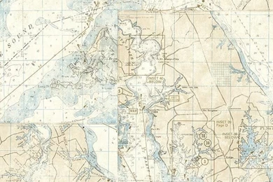 Ivory Nautical Map Wallpapers