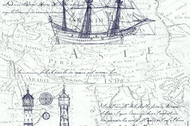 P&S Vintage Atlas Map Pattern Old Nautical Textured Wallpapers 42110 40