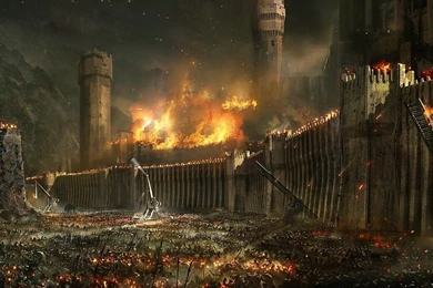 Amazing Siege Of Minas Tirith Wallpapers [1920x733] : Wallpapers