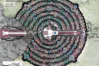 Cityscapes Minas Tirith The Lord Of The Rings Maps Gondor ...