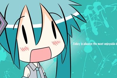 Hatsune Miku Chibi Wallpaper.