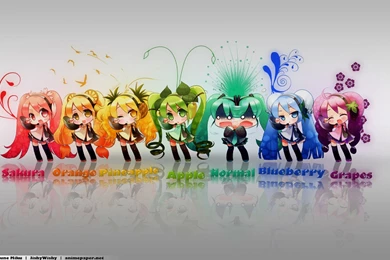 Hatsune Miku Face Chibi   Wallpaper.