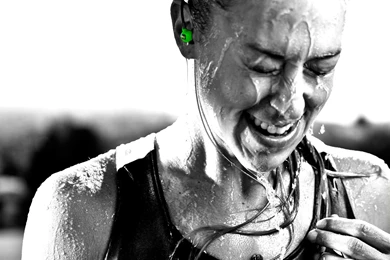 SPORTS   Girl Women Run Exercise Training Effort Sweat Headphones ...