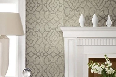 Candice Olson Shimmering Details Grillwork Mica Wallpapers