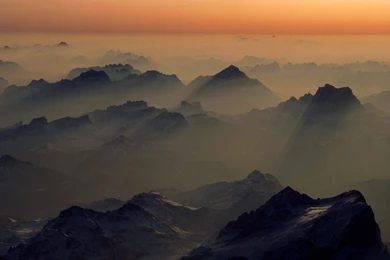 Misty Peaks, Alps, Austria Wallpapers And Images   Wallpapers ...