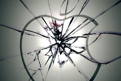 Apple Logo Shattered Glass iPhone 4 Wallpapers And iPhone 4S ...