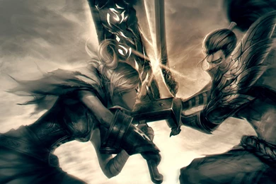 Download Wallpapers 3840x2400 League Of Legends, Yasuo, Riven, The ...