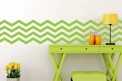 DIY Chevron Wall Sticker Chevron Stripe Wall Decals Modern Mural ...
