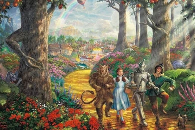 Follow The Yellow Brick Road, The Wizard Of Oz, Thomas Kinkade ...