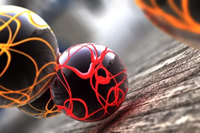 Cgi Digital Art 3d Multi Monitor Dual Screen Ball Sphere Wallpapers ...