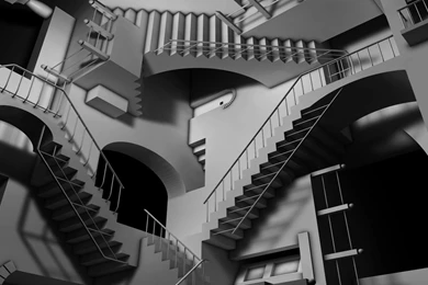 Cgi Labyrinth Mc Escher Artwork Wallpapers   (