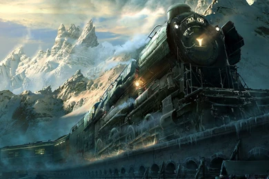 Train Travel Fantasy Snow Mountain Amazing Sunlight Wallpapers ...