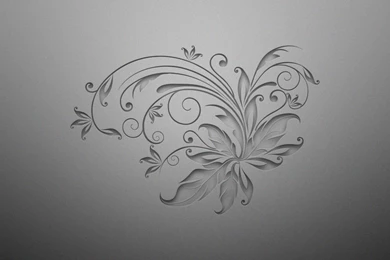 Gray Floral Art   Wallpapers
