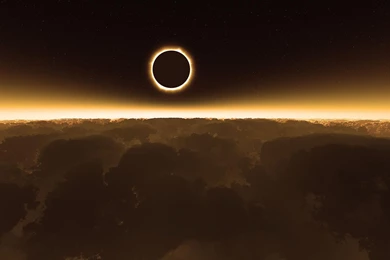 Download Wallpapers 3840x2160 Cosmos, Sun, Eclipse, Clouds 4K Ultra ...