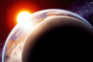 Lunar Eclipse, Moon, Sun, Earth, Fantasy, 1920x1200 HD Wallpapers ...