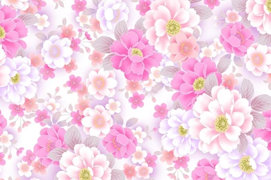 1600*1200 Sweet Flower Pattern & Colors In Japanese Style ...