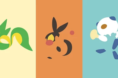 Gen V Starters Minimalist Wallpapers By Krukmeister On DeviantArt