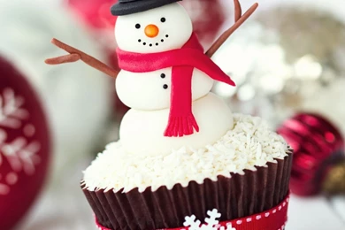 Snowman cake sweet holiday christmas new year hd wallpaper.jpg