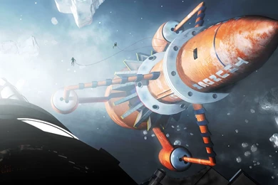 1366x768 People, Satellite, Space, Astronauts, Art, Rocket, Ship ...