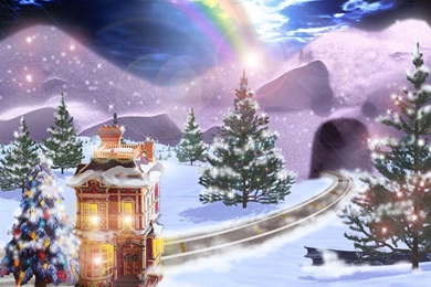 Pictures > Christmas Scene Backgrounds