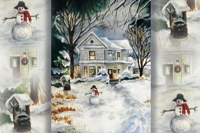 Christmas Scene Wallpapers 2015   Grasscloth Wallpapers